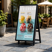 Écran d'affichage numérique LCD portable pour extérieur de 32, 43 et 55 pouces pour menu de restaurant, lecteur multimédia publicitaire avec batterie