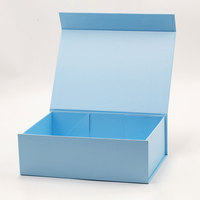 Boîte cadeau portable en carton, boîte pour bébé, couleur bleu, 80 x A4, avec couvercle magnétique