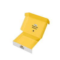 Boîte en carton personnalisée, bord blanc, texte noir simple, écologique, recyclable, pliable, emballage cadeau pour expédition
