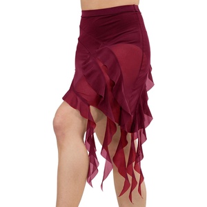 Falda de Danza Lírica Asimétrica en Espiral MiDee para Mujeres Adultas con Braguitas Integradas para Escenario y Entrenamiento - Product Image 5