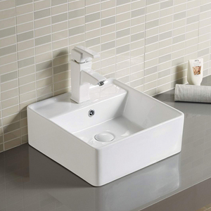 Design moderne <span class=keywords><strong>Carré</strong></span> Céramique Sanitaire Chine Bassin <span class=keywords><strong>carré</strong></span> Navire Éviers Comptoir Lavabo pour Hôtel Hôpital Villa - Product Image 6