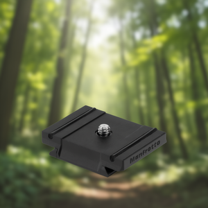 Placa de liberación rápida Manfrotto con rosca de 1/4 y 3/8, negra, 200PL, soporte para luz - Product Image 3