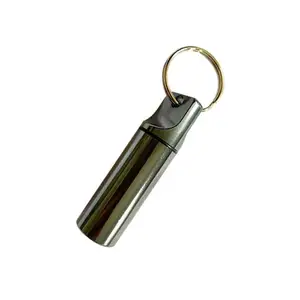 Waterproof Mini Small Keychain Pill Case Box Holder Metal Pill Box Capsule Key Chain Waterproof Aluminum Pill Box Organizers