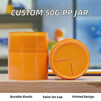 Conteneur en plastique vide personnalisé unique de 50 g, pot de crème démaquillante de luxe rotatif en PP avec couvercles