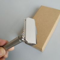 Tête de rasoir de sécurité en acier inoxydable Dscosmetic MARS SE pour homme, rasage humide, fabrication CNC, utilise des lames de rasoir demi-lames