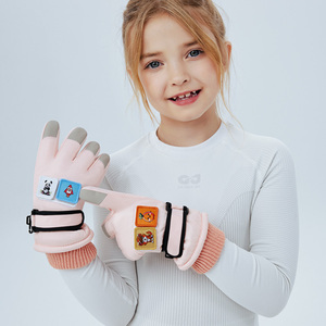GOLOVEJOY DRST33 Manoplas de piel de <span class=keywords><strong>nieve</strong></span> <span class=keywords><strong>Guantes</strong></span> para <span class=keywords><strong>niños</strong></span> Bebé <span class=keywords><strong>Niños</strong></span> Ventas calientes Niño Niña en stock Guante Fábrica Manopla de invierno - Product Image 3