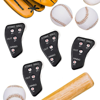 Compteur de scores portable pour arbitre de baseball, conception à 4 roues, enregistre les frappes, les balles, les sorties, les tours, accessoire de jeu pour arbitre de softball