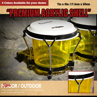 Professional Design Custom Logo Acrylic Bongo Drum Set, Portable Hand Percussion, Factory Direct Wholesale Acrylic Bongos