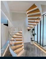 Escalier en colimaçon en acier sur mesure, style moderne, matériau en aluminium, utilisation intérieure pour villa