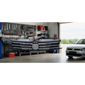 กระจังหน้ารถยนต์ Volkswagen Jetta ปี 2015-2017 ชิ้นส่วนอะไหล่พลาสติกสำหรับซ่อมและอัพเกรด พร้อมช่องใส่โครเมียม - Product Image 1
