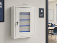 Casillero de Almacenamiento Inteligente de Escritorio con 36 Puertas y Ventanas, Gabinete con Código PIN para Recepción, Oficina y Banco - 2026