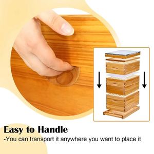 China Factory Wooden Pine 10 <b>Frame</b> Beehive <b>Deep</b> Box Australia Bee Hive Box for Beekeeping Equipment - Product Image 5