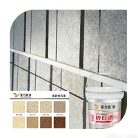 Sistema de Pintura para Piedra, Kit de Revestimiento Acrílico para Exteriores, Imprimación, Capa Texturizada, Capa Final, Revestimiento Líquido Impermeable, Revestimiento Completo para Fachadas