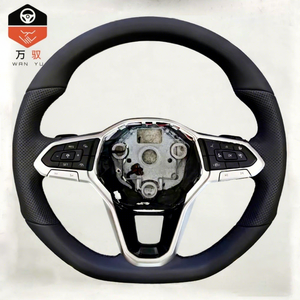 Volant pour Volkswagen Golf 4-8 <span class=keywords><strong>Polo</strong></span> Jetta M3 Série 2 Série <span class=keywords><strong>6</strong></span> - Sportif en Fibre de Carbone et Cuir - Product Image 1