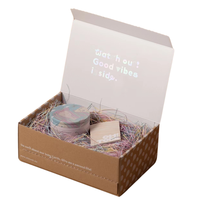 Boîtes d'emballages personnalisés naturels durables et durables pour bandes déchirables d'expédition Boîte d'expédition en carton papier pliable réutilisable avec logo personnalisé