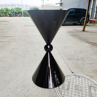 Comptoir de bar circulaire en acier inoxydable pour événements, design moderne, pour hôtels, salles de réception et fêtes