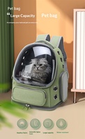 Sac à dos robuste et respirant pour animaux de compagnie, type capsule spatiale, pour chiot et chaton, capacité max. 7 kg, idéal pour les voyages en voiture