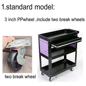 Economical 3-Tier <b>Rolling</b> Steel Cabinet 3 Shelves OBM Customizable for Garage Workshop Warehouse & Repair Shop - Product Image 5