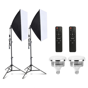 50*70cm Softbox Set LED <span class=keywords><strong>85W</strong></span> bombilla de fotografía de setas 3200-5600K con Control remoto y soporte de trípode para transmisión de fotos en vivo - Product Image 1