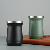 Logotipo de color personalizado de acero inoxidable 8oz Uruguay Yerba Mate taza de calabaza taza mate con Mate Bombilla y pajita