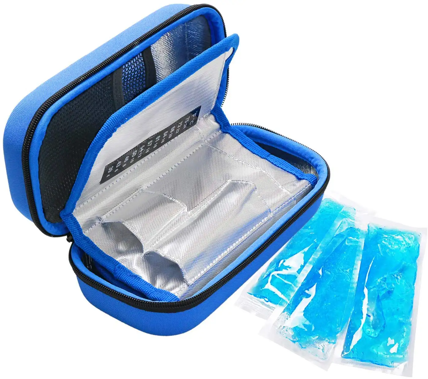 Estojo portátil personalizado para refrigerador de insulina EVA, material de nylon e seda à prova d'água, bolso durável e isolamento para viagem