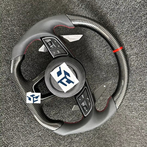 <span class=keywords><strong>Volant</strong></span> en fibre de carbone personnalisé avec palettes de changement de vitesse pour Audi A5 S5 Q5 A3 S3 A4 S4 A7 S7 <span class=keywords><strong>Sline</strong></span> Disponible pour tous les modèles de voitures - Product Image 1