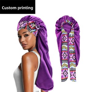 Nouveau ruban imprimé en satin de style ethnique transfrontalier, bande longue pour maquillage et coiffure pour femmes adultes - Product Image 2