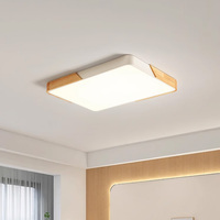 Plafonnier LED blanc en bois de style nordique, luminaire de plafond moderne en acrylique rond pour chambre à coucher intérieure, 12W