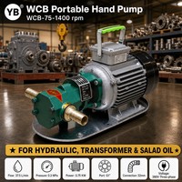 WCB 75 1400 U/min Tragbare Elektrische Selbstansaugende Zahnradölpumpe 37,5 LPM 0,75 KW Kohlenstoffstahl-Zahnrad Hydraulikölversorgung