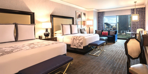 Ensemble de mobilier de chambre d'hôtel 5 étoiles de luxe : Lits Queen modernes et bancs à base dorée – <span class=keywords><strong>Suite</strong></span> durable prête pour projets personnalisés - Product Image 2