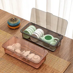 PP Kunststoff-Teebecher-Speicherbox-Set einstöckig staubdicht für Heimarbeit für Tee-Küchengebrauch Großhandel