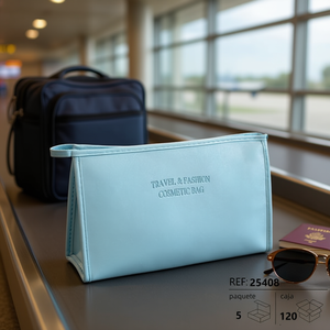 Travel & Fashion Cosmetic Bag Light Blue 25408 Makeup Organizer for Women Travel Use - Product Image 2