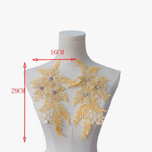 Design roman personnalisé strass paillettes broderie dentelle Abaya Applique perlé Patch pour Hijab vêtements accessoires - Product Image 6