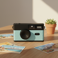Kamera Digital Kompak Tanpa Layar Retro 8MP Fokus Tetap LED Flash Mini SD Card Snap Camping