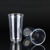 Gobelets à bulles en PLA compostables jetables en forme de U, imprimés sur mesure, avec couvercle plat en dôme, prix usine
