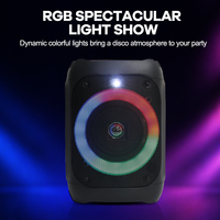 Enceinte portable LED RGB 1407 pour home cinéma, fêtes, utilisation extérieure, karaoké, ordinateur et téléphone portable avec fonctions de scène
