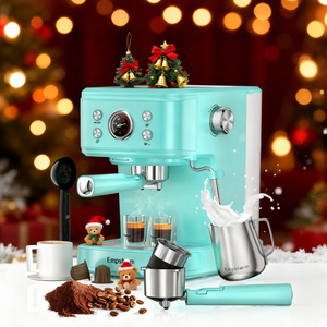 Machine à café expresso semi-automatique 3-en-1 électrique 04E avec mousseur à lait et système de brassage pour usage domestique - Product Image 1