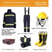 Combinaison de lutte contre les incendies HongAn Nomex Aramid ignifuge, respirante et confortable, type 17, pour les interventions d'urgence communautaires, 35