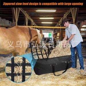 Horse <b>Hay</b> Bale Storage <b>Bag</b> With Slow Feeding Design For Outdoor Use Large Capacity Fabric Feed Scoop For Horses - Product Image 4