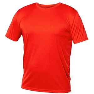 T-shirts pour hommes à coupe classique, col rond, uni, avec logo imprimé numériquement sur le devant, broderie 3D, manches courtes, séchage rapide, respirant - Product Image 3