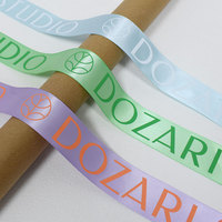 Ruban en satin personnalisé de 1 1/2 pouce, 100 yards, double face, avec logo, pour fête, cadeau, fête des mères