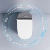 Toilettes intelligentes avec stérilisation par pulvérisation, séchage à air chaud et fonction WC intelligent