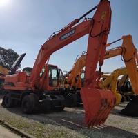 Excavatrice à roues DH210W-7 Doosan d'occasion de marque coréenne en bon état pelle à pneus d'occasion DOOSAN 210 prête pour le travail