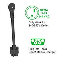 Adaptateur Tesla Gen 2 Nema 16A, cordon d'extension EU Schuko 10-30 14-50, prise EV compatible avec Tesla Gen 2 UMC Model 3/S/X/Y