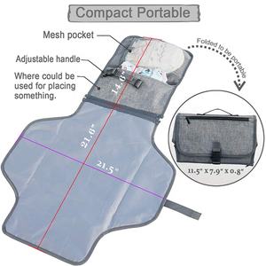 Almohadilla de cambio portátil impermeable de viaje para recién nacido con dosel, bolsa de almacenamiento multiusos - Product Image 6