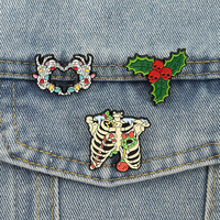 Organes médicaux poitrine doigt coeur forme émail broches anatomie broche coeur neurologie broches pour médecin et infirmière cadeau de noël