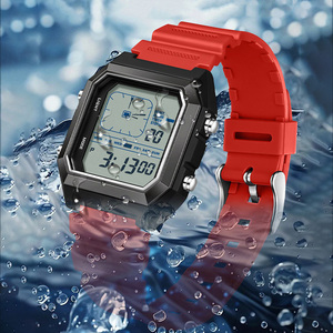Montre-bracelet analogique-numérique Sanda 6307, mode, carrée, polyvalente, pour adolescents, multifonctionnelle, alarme, montre-bracelet pour hommes - Product Image 6