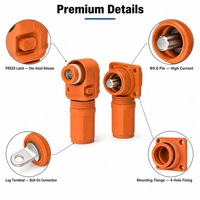 Connecteur de batterie haute tension IP67 étanche, prise de câble d'alimentation, bornes de barre omnibus en cuivre, prise simple 1 broche pour BESS ESS