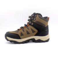 Yüksek üst yuvarlak ayak erkek Sneakers kaymaz yürüyüş botları spor ayakkabı yuvarlak tasarım ve kayma direnci özelliği ile