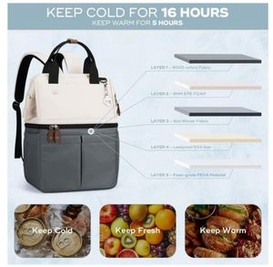 Maelstrom Double Decker <b>Cooler</b> <b>Backpack</b> Lightweight Leakproof Insulated Polyester Waterproof Lunch Cooling Elements - Product Image 5